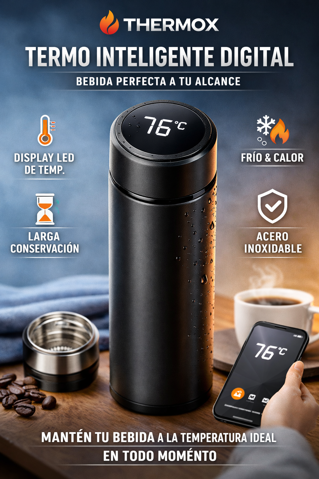 Thermox indicador temperatura LED